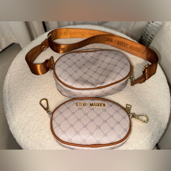 Steve Madden Tan and Gold Crossbody Bag - Picture 3 of 4